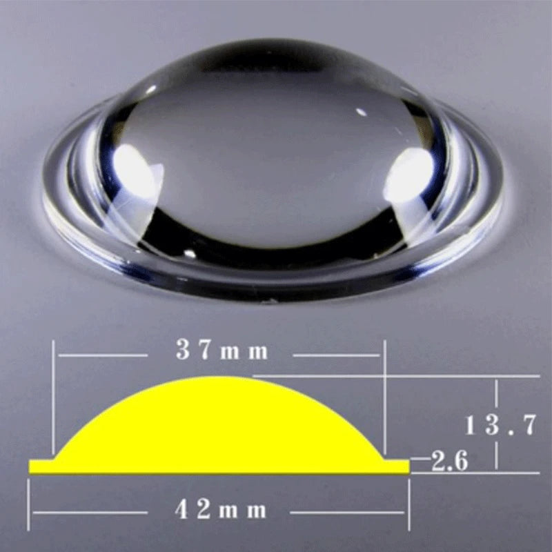 20-66mm Edged Acrylic Plano-convex Lens Flashlight LED Lens Focusing Torch Accessories Magnifying Glass Convex Lens