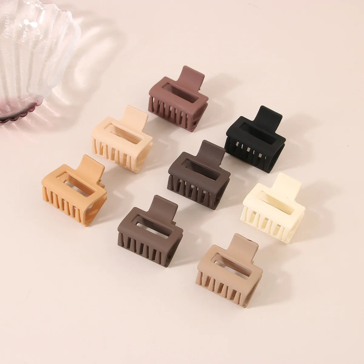 Fashion Medium Hair Claw Clips Non-slip Crab Square Matte for Women Girls, Strong Hold Banana Clips for Thick Thin Hair