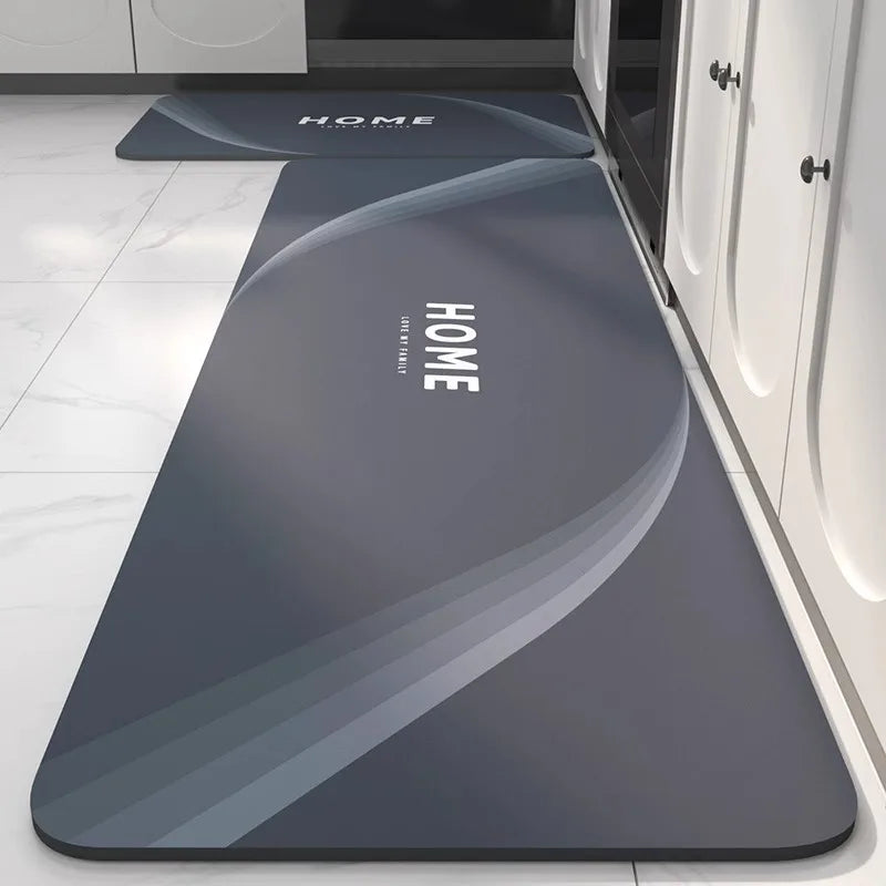 VIKAMA Kitchen Long Rug Diatomite Mat Super-Absorbent Kitchen Floor Mat Anti-Slip Bathroom Foot Pad Room Door Mat