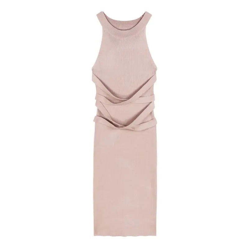 Dresses for Women  Elegant Sexy Sleeveless  Back Textured Mini Skinny Dress New Fashion Summer Casual PTKPCC