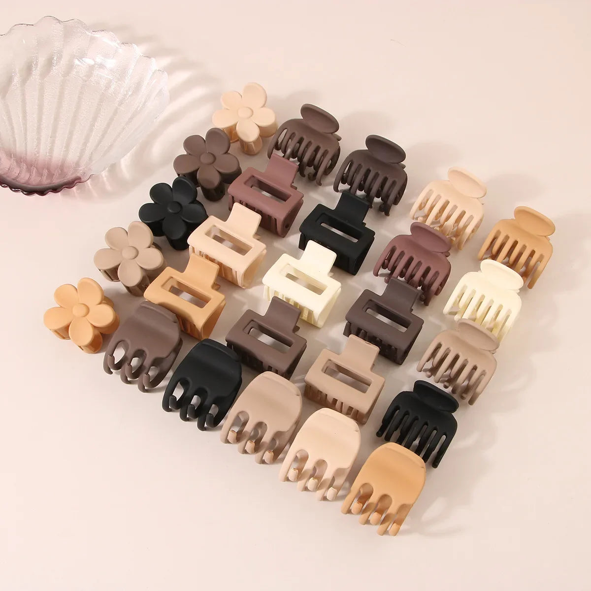 Fashion Medium Hair Claw Clips Non-slip Crab Square Matte for Women Girls, Strong Hold Banana Clips for Thick Thin Hair