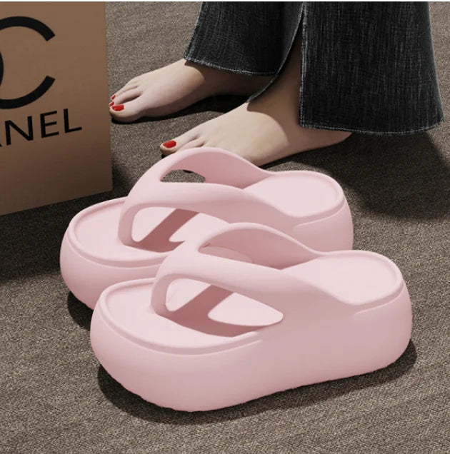 Summer Thick Bottom EVA Flip Flops for Women Non Slip Platform Sandals Woman Fashion Clip Toe Outdoor Slippers Soft Beach Slides