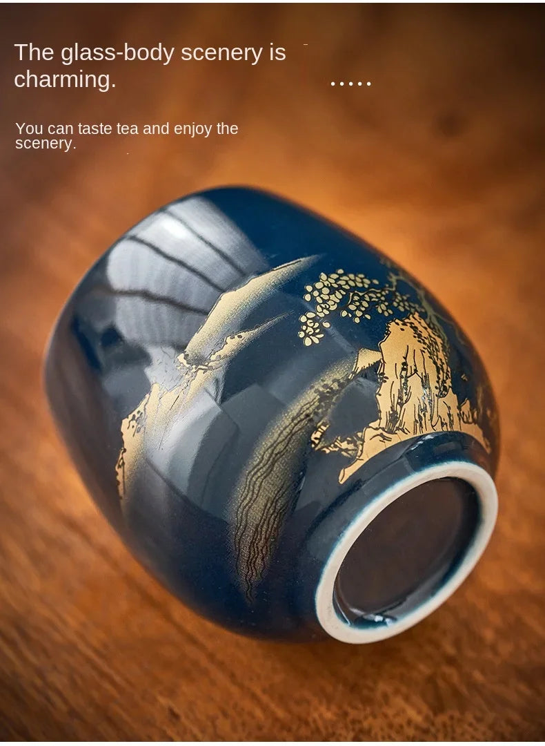 180ml Japanese-style simple master Mug Ceramic tea bowl cup household Jilan simple ceramic large teacup Tea set for a single cup