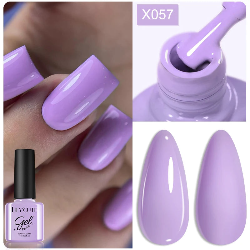 LILYCUTE 8ml Pink Dried Flower Gel Nail Polish Natural Flower Fairy Nail Art Gel Soak Off UV LED Painting Varnish For Nails DIY